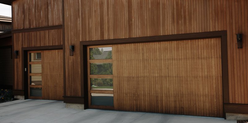 Custom wood garage door 