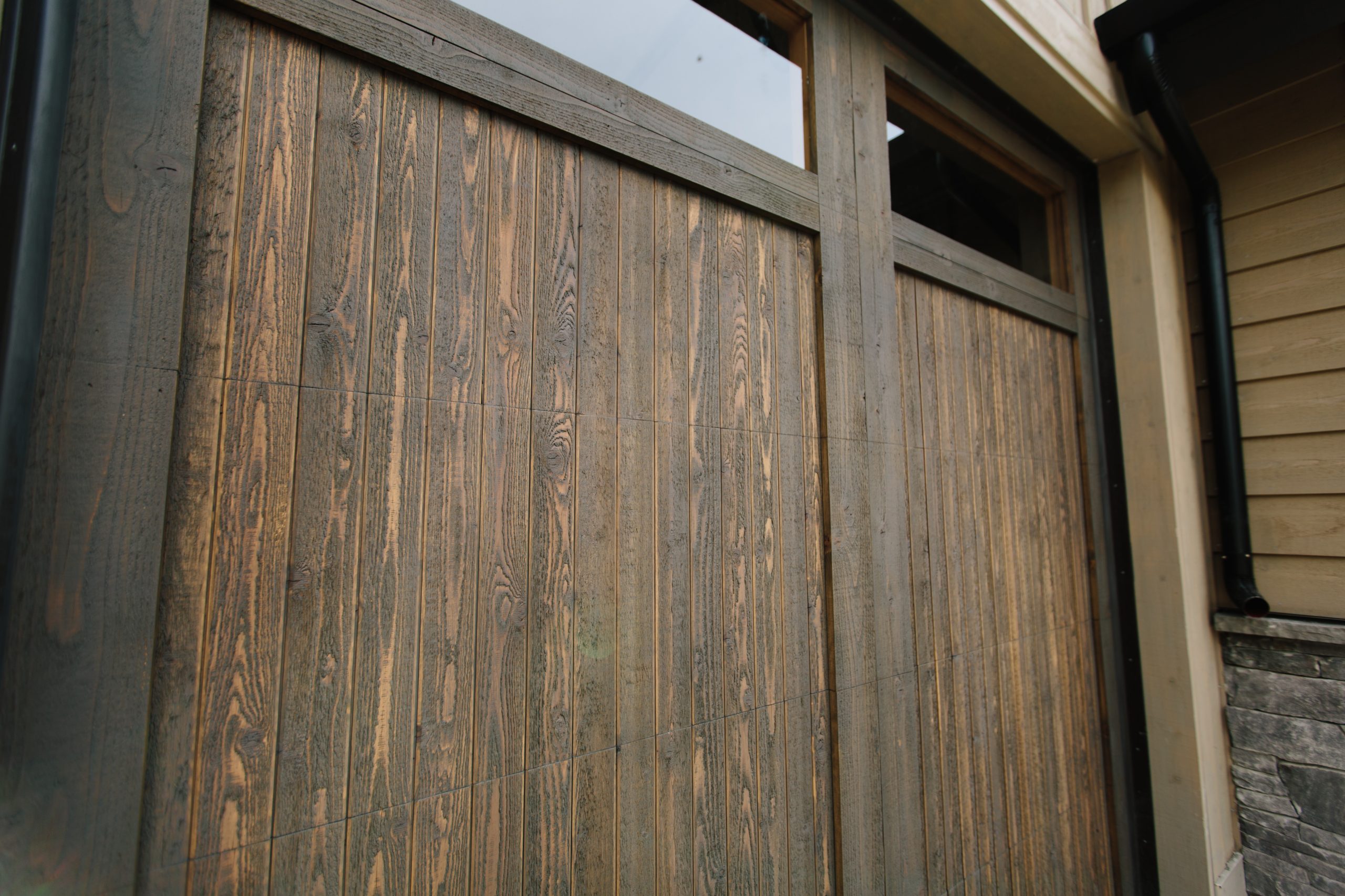Custom wood garage door 