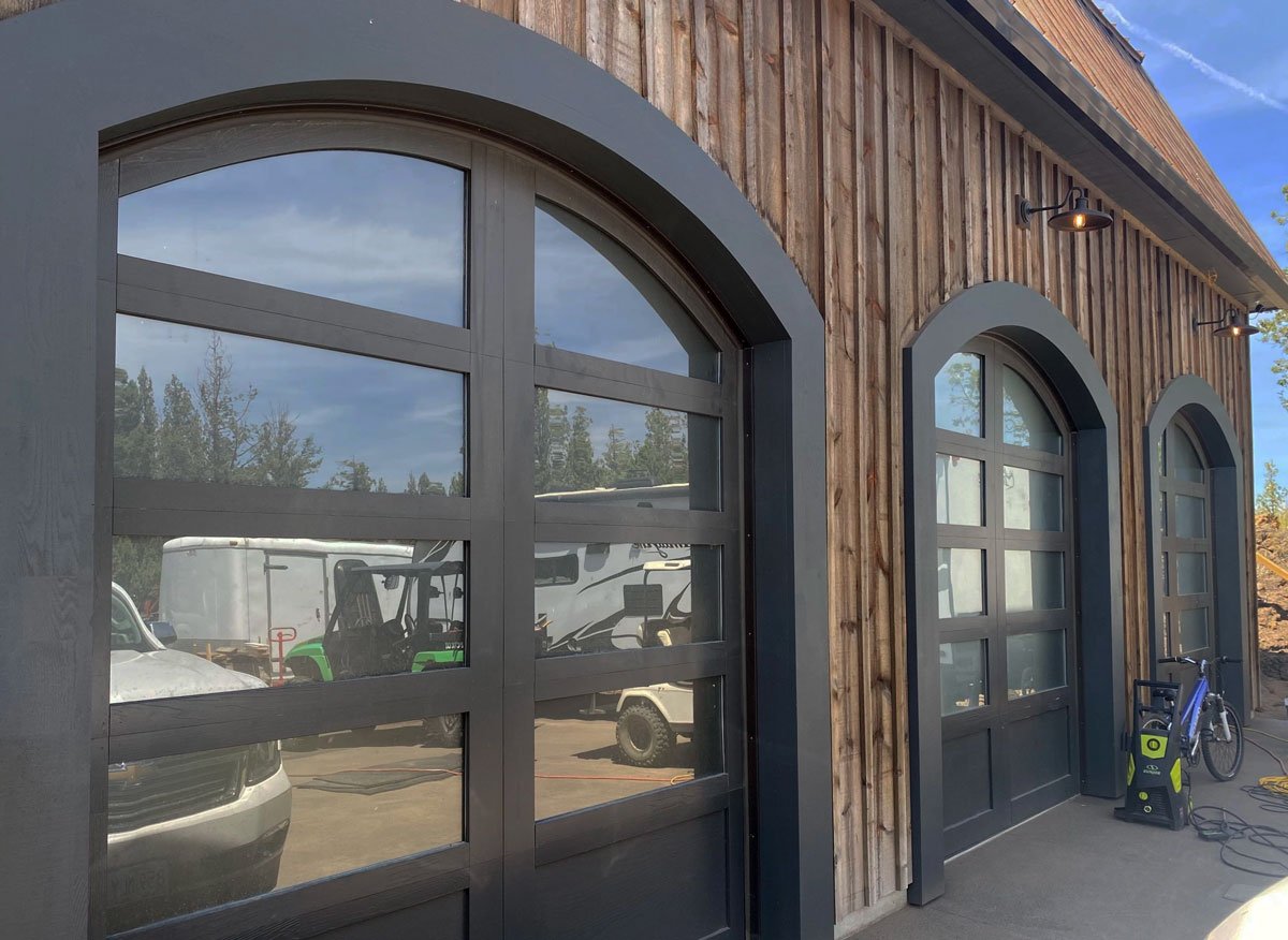 Custom barn wood garage door 