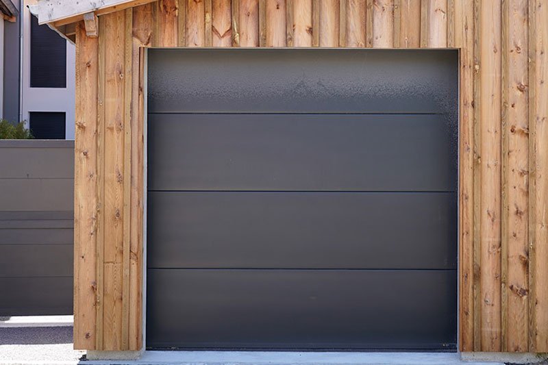 Modern steel garage doors